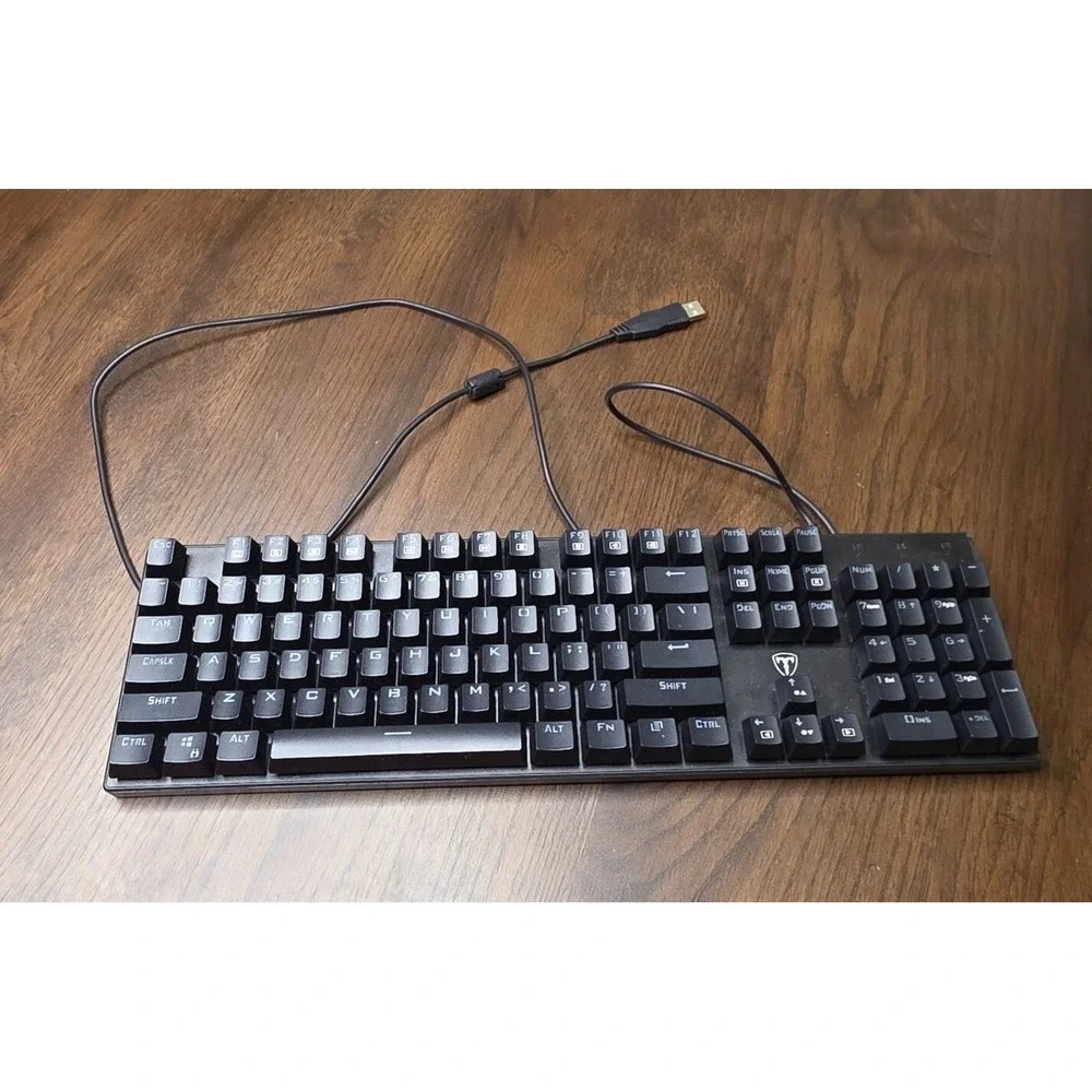 PICTEK PC305A‎ FULL SIZE RGB LIGHT UP WIRED GAMING KEYBOARD F3